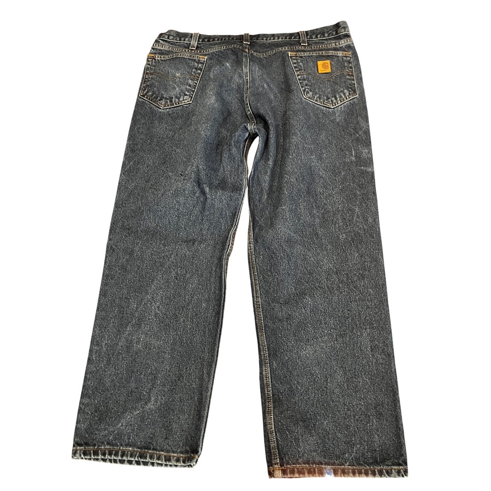 Carhartt B460-DVB 42x30 (44x30tag) Mens Relaxed Denim Jeans Dark Vintage Blue - Picture 3 of 9